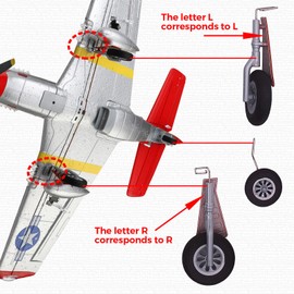CKYSCHN WLtoys RC Plane Landing Gear for WLtoys XK A280 P51 Mustang RC Plane, WLtoys Brushless RC Airplane Spare Parts Glider Wheel Accessories