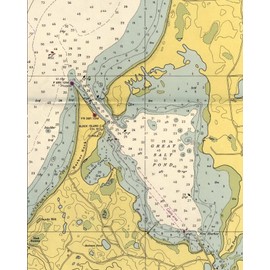 Block Island 1952 Old Nautical Map by the USCGS - Reprint Harbors 356 1952b Rhode Island
