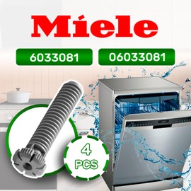 4 Pieces Dishwasher Foot with 86,5 mm Thread Length with Original Code 06033081 6033081 for Miele G1xxx-G7xxx - Warranty 5 Years - Onix TECH