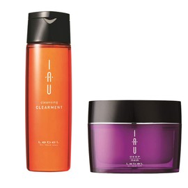 Lebel IAU Cleansing Clearment Hair Shampoo 200 ml & Lebel IAU Deep Hair Mask 170 g Set (Green Tea Set)