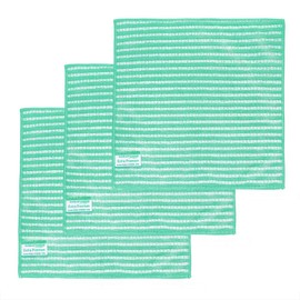 Das blaue Wunder Extra Premium Dish Cloth, Cleaning and Dishcloths, 30 x 30 cm, Bamboo Fibres, Extra Absorbent Kitchen Towels (Turquoise, 3)