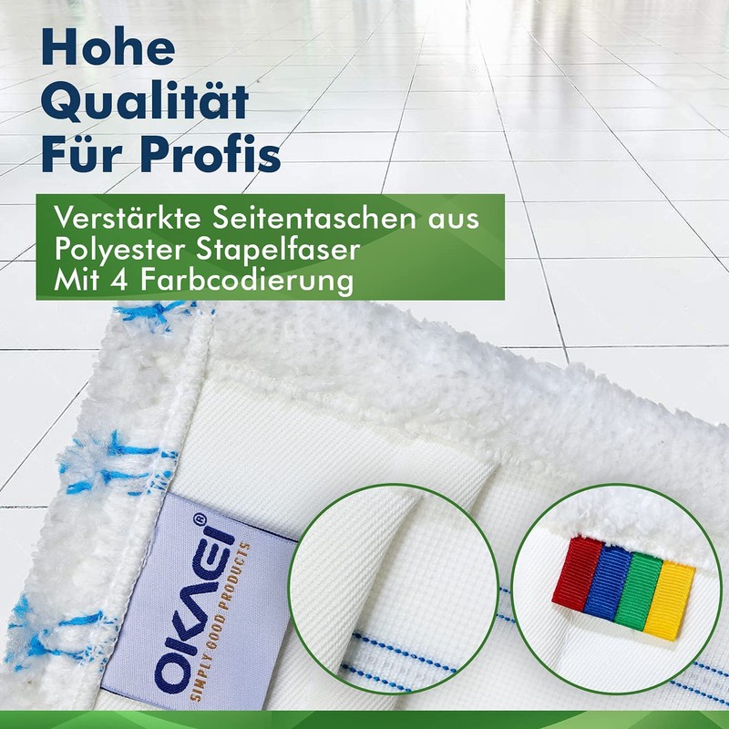 Okaei Pack of 2 Mop Cover (40 cm) – Premium