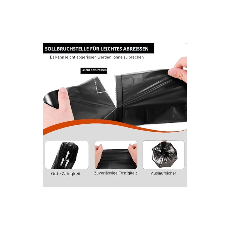 Aitodos Pack of 60 Bin Liners, 35 L, L x