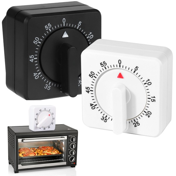 Pack of 2 Mechanical Kitchen Timer, Kitchen Timer with Loud