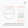 HVAC OV Plastic 6 Inch Duct Connector Flange – Male