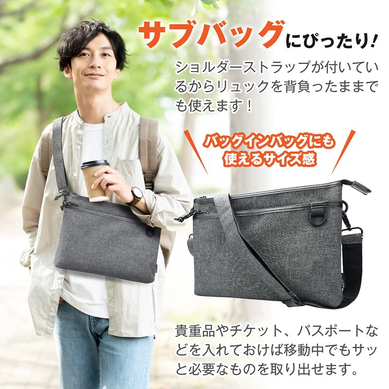 FeasibleSite Shoulder Bag, Crossbody Sacoche Pochette, Thin, Shopping, Travel, Leisure,