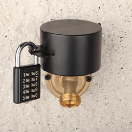 Outdoor Faucet Lock System Metal Black Prevent Unauthorized Water Use and Vandalism Water Spigot Lock Hose Bib Lock Faucet Locks Outdoor Child Proof