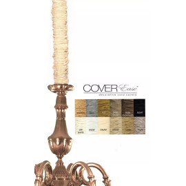 Cover Ease Gold Hook & Loop Removable Cover 6 ft Chandelier Chain Cover USA