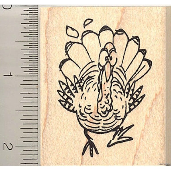 RubberHedgehog Fleet footed Turkey rubber stamp G8609 WM thanksgiving