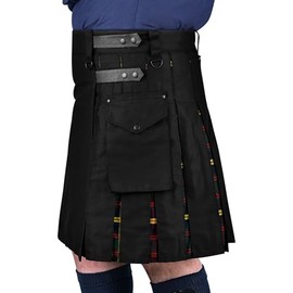 Hybrid Utility Kilts for Men Scottish Traditional Kilt with Flashes (US, Numeric, 34, 36, Regular, Regular, Leathernecks US Marine Corps)
