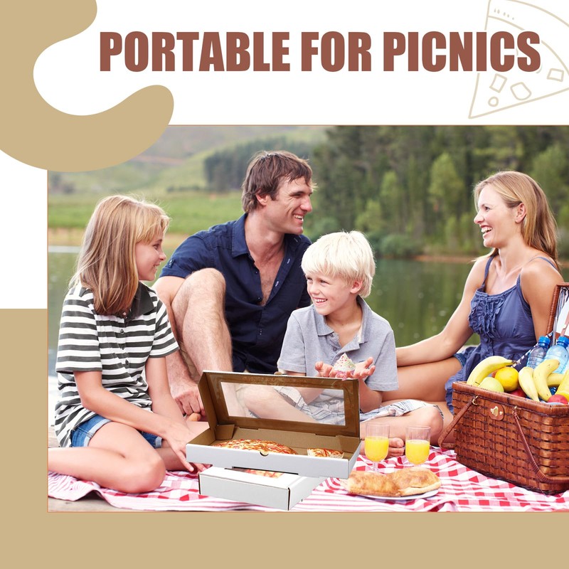 Tioncy 24 Pcs Pizza Boxes 14 x 7 x 1.5