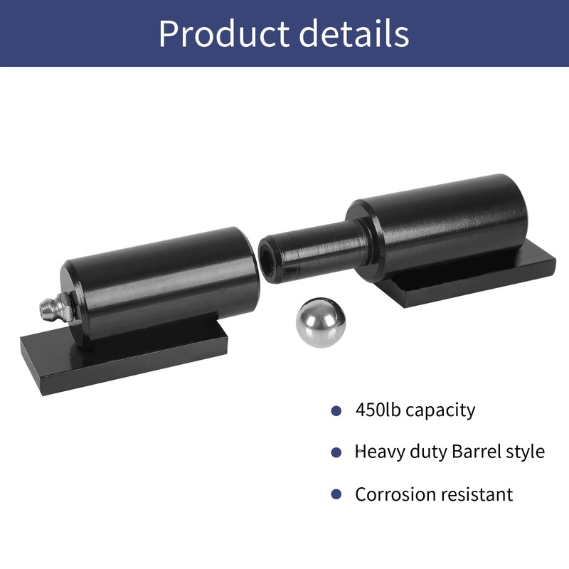 4-Pack Barrel Gate Hinge 5 inches Heavy Duty Weld-On Install