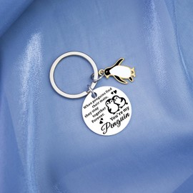 LKBVUG Special Gifts for Husband Best Mens Birthday Gifts for Boyfriend Husband Lover Couple Penguin Keychains Christmas Anniversary Valentines Sweetest Day Distance Birthday Present Keychain