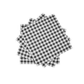 Gatherfun Cocktail Napkins 3-ply 80PCS Black and White Gingham disposable Paper Napkins Beverage napkins for Restaurant Bar Picnic Birthday Party
