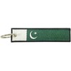 Llavero de la bandera de Pakistán, 100% bordado