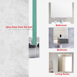 AWEN Mirror Clips Mirror Mounting Clips 8 Pcs（Silver）