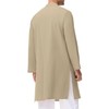 LVCBL Kaftan Mens Linen Long Sleeve Thobe Abaya Lounge Robes