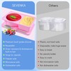 SEVENKA 3 Reuseable Silicone Snack Box Containers with Lids, Small