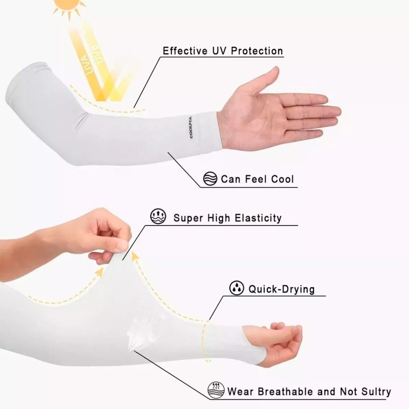 Veraly 5 Par Mangas Protectoras Uv Deportes Licra Protector Sol