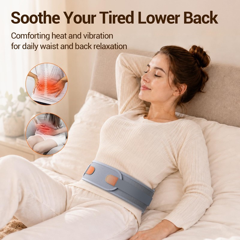 Comfytemp Cordless Heat Pad for Lower Back with Massager, Heated