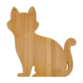 FINGERINSPIRE Cat Shaped Charcuterie Board 11x11.3x0.59inch Cat Wood Cutting Board Sandy Brown Serving Board Natural Wood Snack Platter Board Cat Shaped Serving Tray for Home Kitchen Cooking Decor