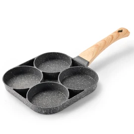 4 Cups Pancake Pan Gas Induction Cooker Universial Medical Stone Non Stick Egg Frying Pan for Kitchen