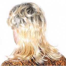 Joe Exotic Tiger Child Costume Wig Adult Blonde Mullet Wig - Reality TV Show One Size