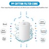 Universeller Wasserhahnfilter, Wasserfilter mit 4 Filterkartuschen, PP-Baumwoll-Wasserfilter für Duschköpfe, für