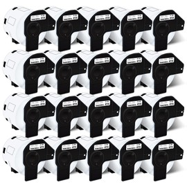USUPERINK (20 Roll/ 800 Labels per Roll) Small Address Label Compatible for Brother DK1209 DK-1209 1-1/7" x 2-3/7" (29mm x 62mm) Die-Cut White Paper Shipping Barcodes Direct Thermal Labels with Frame