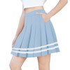 SANGTREE - Minifalda plisada para mujer con cómoda falda elástica