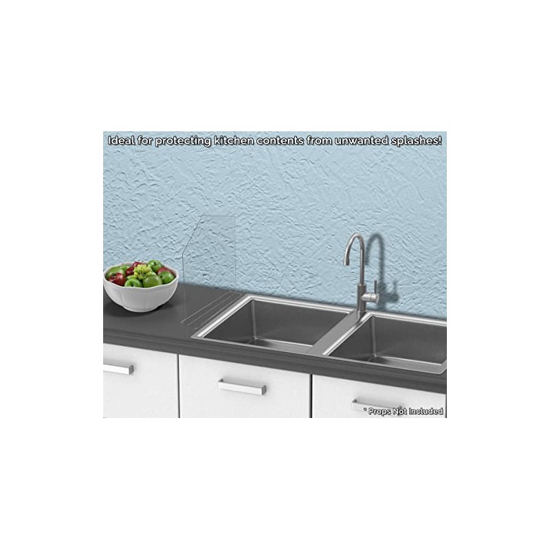 Clearform ML28798 Small Sink Splash Guard with Easy Reach Cutaway,