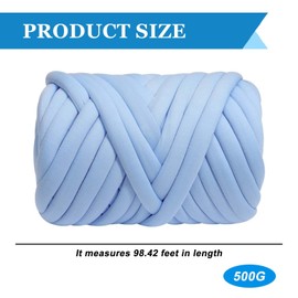 Arm Knitting Wool, 500 g/25 m Bulky Arm Knitting Wool, Chunky Yarn Tubular Yarn, Crochet Wool, Chunky Knitted Cuddly Blanket, Chunky XXL Wool for Hand Knitting, Arm Knitting, Icelandic Wool for