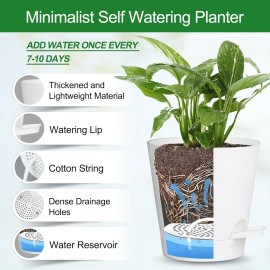 Yopikuu 6 Plant Pots,  5/5.5/6/6.5/7/