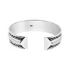 AeraVida Awesome Balinese Wave Trim .925 Sterling Silver Bracelet Cuff