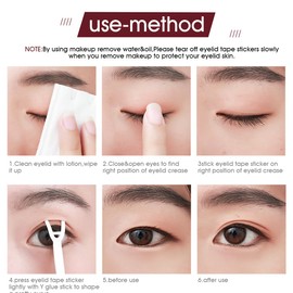 Ultra Invisible Double Eyelid Tapes Lift Stickers - Instant Eye Lift Without Surgery, Medical Grade Latex Free Hypoallergenic Fiber, Perfect for Saggy, Hooded, Droopy, Uneven, Mono-eyelids
