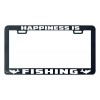 Unbranded Happiness is Fishing fish license plate frame holder