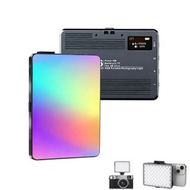 Kalofaye RGB Video Light, Pocket LED On-Camera Video Lights, 3000-9900K 360 Full Color 20 Light Effects, Portable Front & Back Phone Clip for Laptops, Phone and Camera, Vlogging, Photography, TikTok