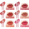 MooGlamor 6 Pcs Red Matte Lip Gloss Stick Set with