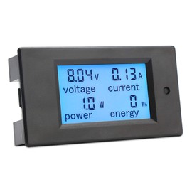 DROK Digital Multimeter DC 8-100V 20A Voltage Amperage Power Energy Meter, DC Volt Amp Tester Gauge Monitor LCD Digital Display with Built-in Shunt