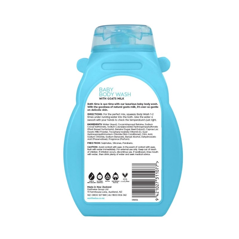 Earthwise Nourish Hippo Baby Body Wash 275 ml