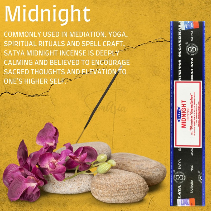 Satya Nag Champa Midnight Incense Sticks | x3 pack |