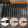 Ball End Hex Head Allen Wrench Drill Bit Set, LATTOOK