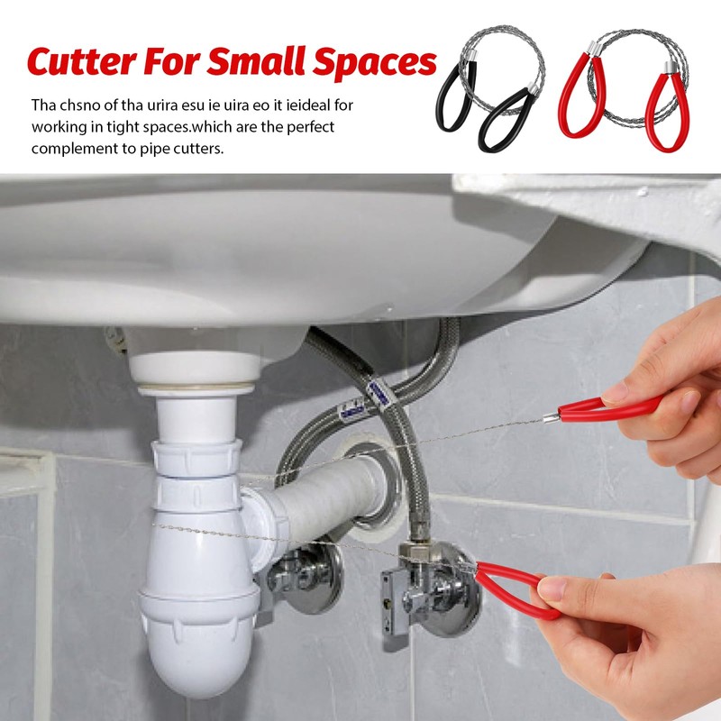 Pack of 4 Stainless Steel Rope Saw, 80 cm Wire
