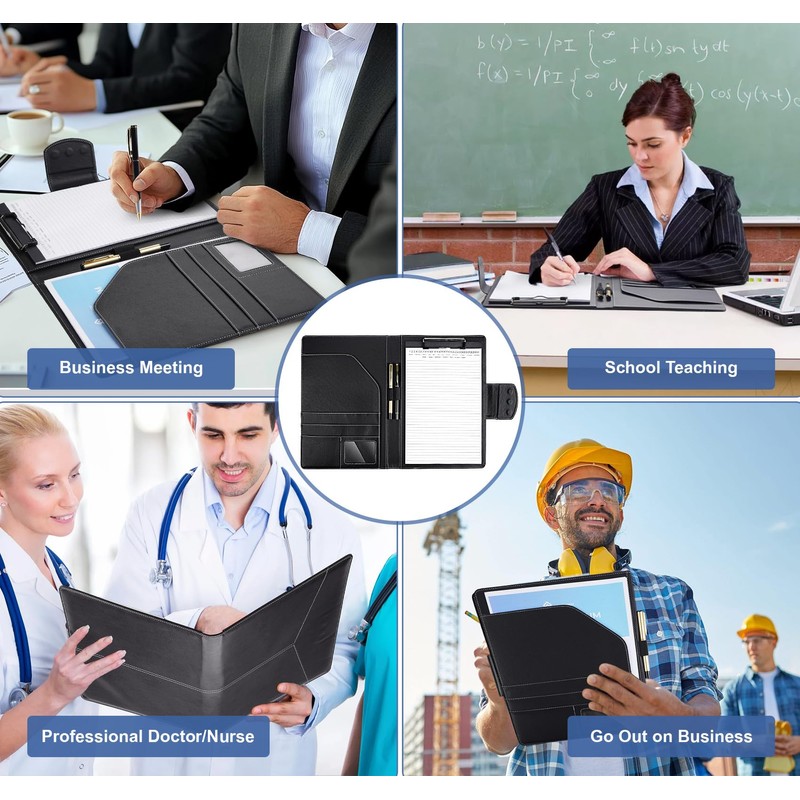 NOTEZMATE Clipboard A4 with Lid, DIN A4 Folders, Writing Case,