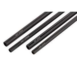 LAST STRAW Red Velvet Collection – Portable 304 Stainless Steel Cocktail Length Eco-Friendly Drinking Straws - Set of 4 Washable Black Metal Straws + Brush + Velvet Carrying Pouch