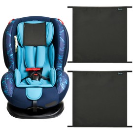 Beautyflier 2PCS Satin Car Seat Headrest Cover for Baby, Soft Sleeping Hair Headrest Protector, Satin Baby CarSeat Hair Protector, Soft Silk Feeling Headrest Cover for Hair Protection (Black)