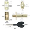Door Mortice Rack Bolt | Polished Brass | Pack of