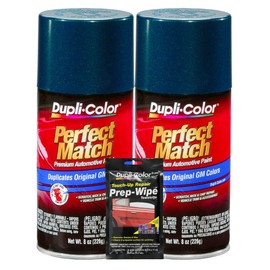 Dupli-Color Emerald Green Metallic Exact-Match Automotive Paint For GM Vehicles - 8 oz, Bundles with Prep Wipe (3 Items)