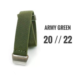 Seals Watch Company New No Pass, Parachute Elastic Watch Strap Band Belt in 20mm - Army Green
