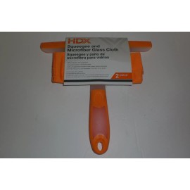HDX SQUEEGEE AND MICROFIBER GLASS CLOTH